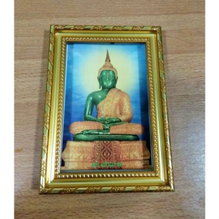 พระแก้วมรกต ภาพมงคล กรอบรูป กระจก ติดบ้าน มอบของขวัญ ของฝาก ที่ระลึก กราบไหว้เสริมโชคลาภ