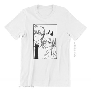 Daily-T เสื้อยืดคอกลม แขนสั้น พิมพ์ลาย Chainsaw Man Denji Manga Denji And Power คุณภาพสูง สไตล์ฮาราจูกุ