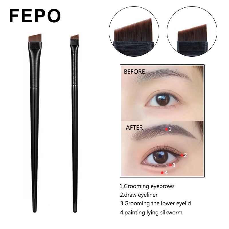 Fepo Ultra Thin Eyeliner / แปรงแต่งหน้าคิ้ว Handy Knife Head Design