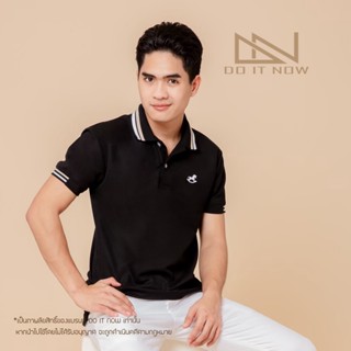 เสื้อโปโล รุ่น Rocking Horse  🔥สีดำ🔥 (ชาย)  By Doitnow  สินค้าคุณภาพ จากแห่งผลิตโดยตรง!!