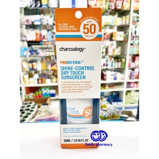 Exp.10/2025 Charcoalogy Prodefense SPF50PA+++ Shine-control dry touch sunscreen 50ml ชาร์โคโลจี เซรั่มกันแดด