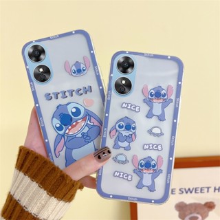 ใหม่ เคสโทรศัพท์มือถือแบบนิ่ม ใส กันกระแทก ลายการ์ตูน Stitch น่ารัก สําหรับ Oppo Reno 8T 5G 4G 2023 Reno8T Reno8 T