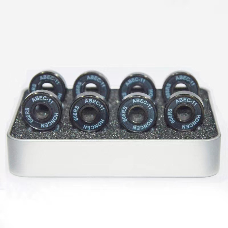 16pc High Performance Black Ceramic roller bearing 608RS ABEC-11 Skateboard Bearings Roller Skate 、Ice Skate 、Long Board