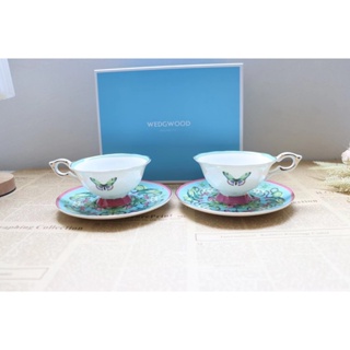 WEDGWOOD Wandering in the United States Cup Dish Bone China Cup Dish Animal Kingdom Cup Set