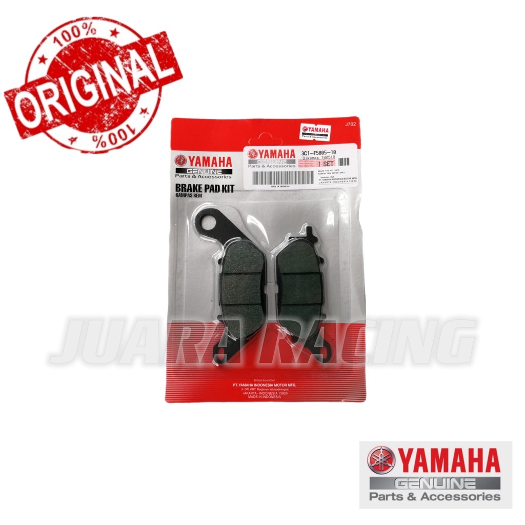 FR/REAR DISC PAD / KEMPAS REM DEPAN/BELAKANG 100% จาก YAMAHA 3C1-F5805-10/ 50C-W0046-00/ 2DP-F5805-0