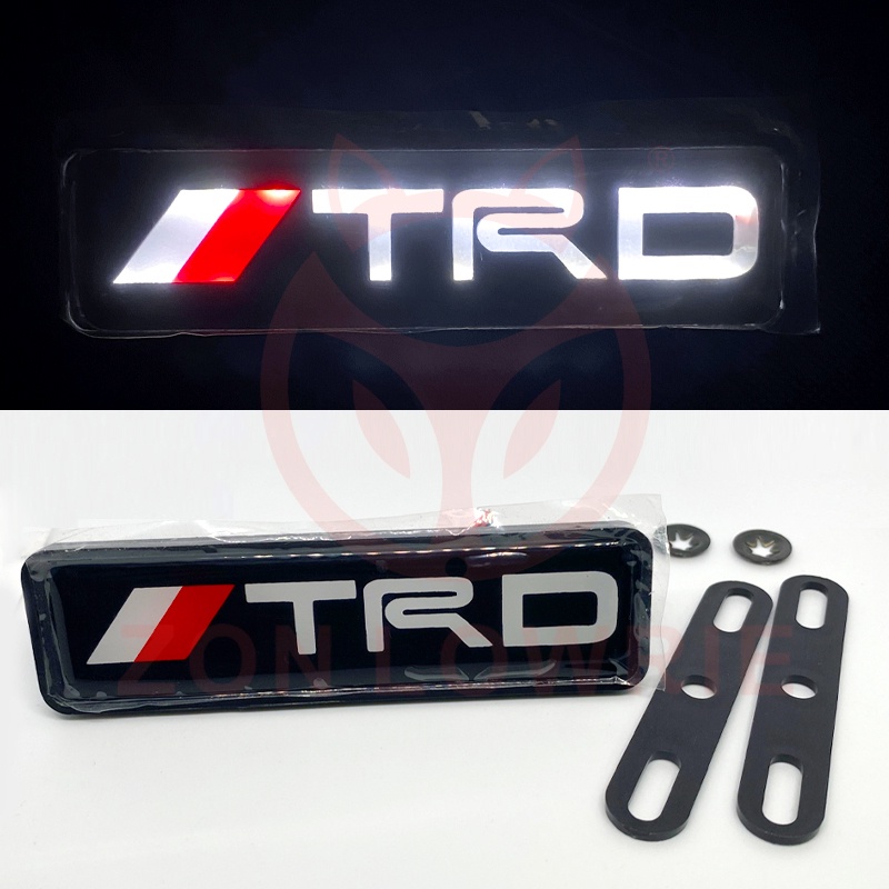1 X TRD ไฟ Led ด้านหน้าย่าง Grille Emblem Badge โลโก้สําหรับ Toyota Camry Corolla