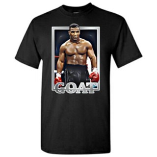 เสื้อยืดผู้ชาย ใหม่ Mike Tyson เสื้อยืดลําลอง ผ้าฝ้าย 100% แขนสั้น คอกลม พิมพ์ลายแพะมวย สําหรับผู้ชาย S-5XL