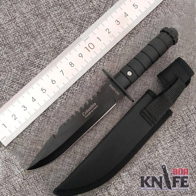มีดตรง Columbia No.229 ขนาด 28cm พร้อมซอง สแตนเลส เดินป่า ทำอาหาร