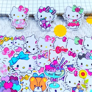 ★★★ Hello Kitty Q-8 สติกเกอร์ไดอารี่ แบบใช้มือ ขนาดเล็ก ★★★ สติกเกอร์ ลายแฟชั่น สําหรับตกแต่งสมุดภาพ อัลบั้ม 60 ชิ้น ต่อชุด (ขนาด: 2~3 ซม.)