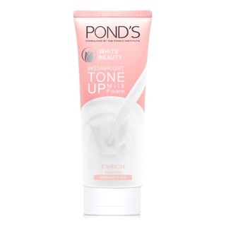 Pond’s พอนด์ส ไวท์บิวตี้ โฟมล้างหน้า อินสตาไบร์ทโทนอัพมิลค์เอนริช 100 กรัม (8851932404204)