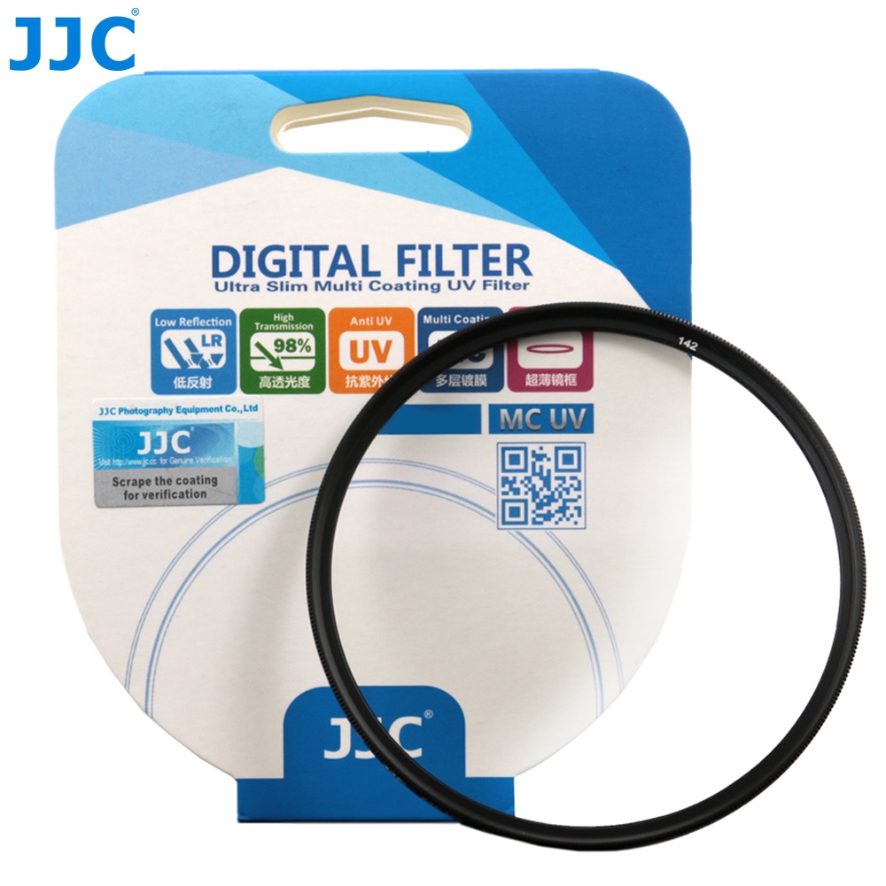 JJC A+ UV Filter เลนส์ป้องกันเลนส์กล้องกรองรังสียูวี Canon Nikon Sony Fujifilm Tamron Sigma 37mm 39m