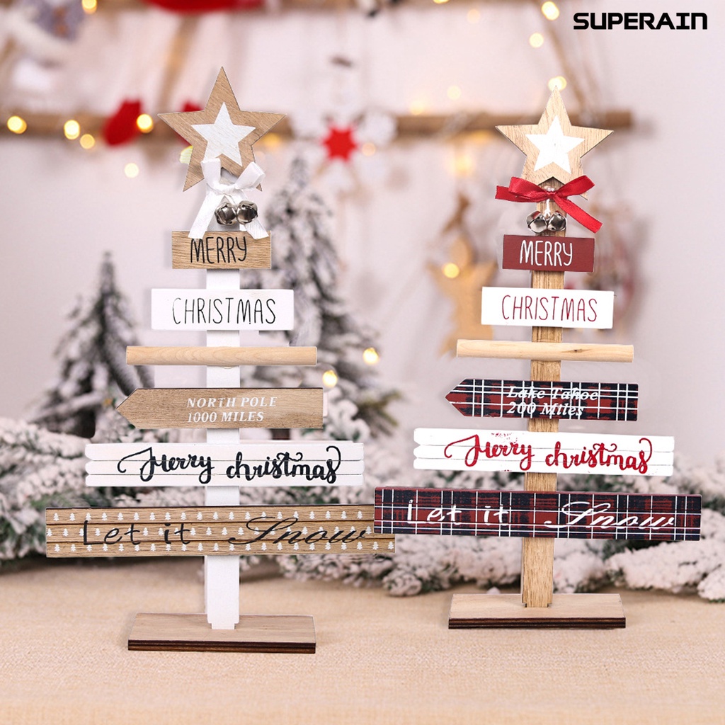 <Christmas> ป้ายไม้ ลาย Merry Christmas สําหรับตกแต่งบ้าน เทศกาลคริสต์มาส DIY