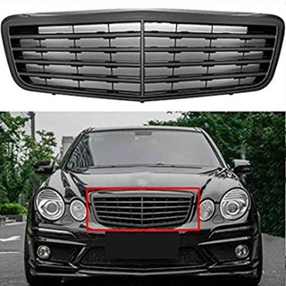 กระจังหน้า สำหรับ เบนซ์ Benz w211 E350 E500 E63 AMG 2007 2008 2009 สีดำเงา