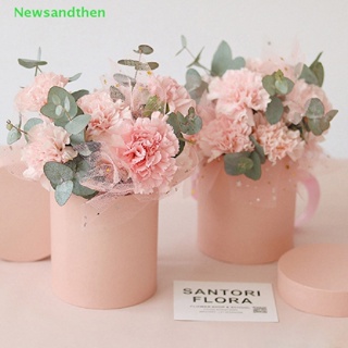 Newsandthen Flower Box 12cm Round Cardboard Gift Boxes Wedding Party Rose Flower Decoration Nice