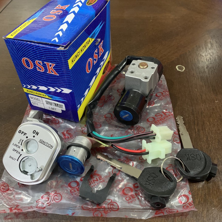 OSK SUPRA FIT ใหม่ 2007 SEAT CONTACT KEY SET FRONT REAR KEY SET OLD ASSY BLAG MOTOR