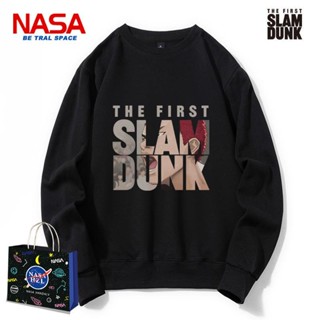 เสื้อแจ็กเก็ตกันหนาว คอกลม ทรงหลวม ลาย Co-Branded Slam Dunk แฟชั่นฤดูใบไม้ผลิ และฤดูใบไม้ร่วง สไตล์สตรีท สําหรับผู้ชาย และคู่รัก