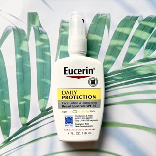 60% OFF ราคา Sale!! EXP: 09/22 ยูเซอรีน Eucerin® Daily Protection Moisturizing Face Lotion SPF30, 118mL กันแดดผิวหน้า