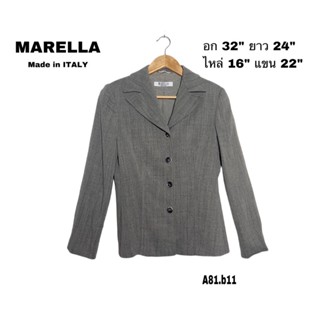 เสื้อสูทผู้หญิง MARELLA made in ITALY size S อก 32 ตัดเย็บอย่างดี มีshop ในพารากอน คุณภาพแน่น เสริมบ่านิด ๆทรงสวย A81