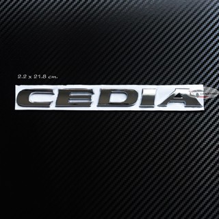 โลโก้ CEDIA ขนาด 2.2 x 21.8 cm. สีโครเมี่ยม สำหรับ MITSUBISHI CEDIA