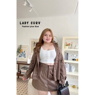 🔥Plussize🔥ชุดเซทเสื้อ+กระโปรงคนอ้วน🔥 เสื้อ  อก 40-50    กระโปรง เอว 32-44