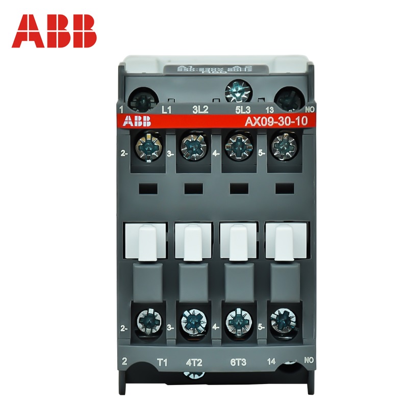 YY ABB คอนแทคเตอร์ 3 ชั้น AX series 1NC หรือ 1NO 50HZ/60HZ 24V~440V 9A AX09-30-10 (1NO) AX09-30-01 (