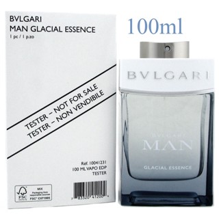 BVLGARI MAN GLACIAL ESSENCE Eau De Parfum 100ml (รุ่นเทสเตอร์กล่องสีขาว)