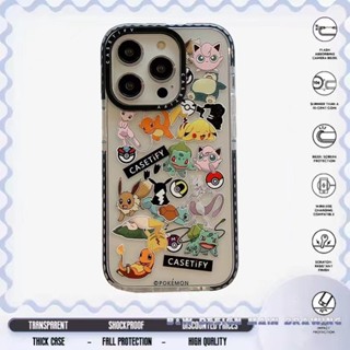 เคสโทรศัพท์มือถือแบบนิ่ม TPU ใส กันกระแทก ลายโปเกม่อนน่ารัก สําหรับ iPhone 14 13 12 11 Pro MAX X XS MAX XR