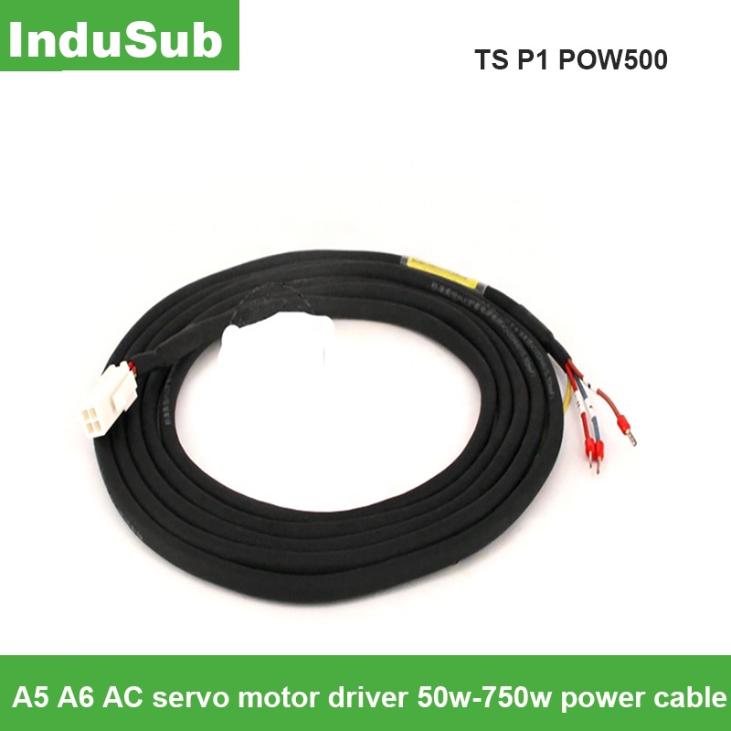 TS P1 POW500 100% มาตรฐานใหม่ A5 A6 AC เซอร์โวมอเตอร์ไดร์เวอร์ 50w-750w สายไฟ encoder สาย