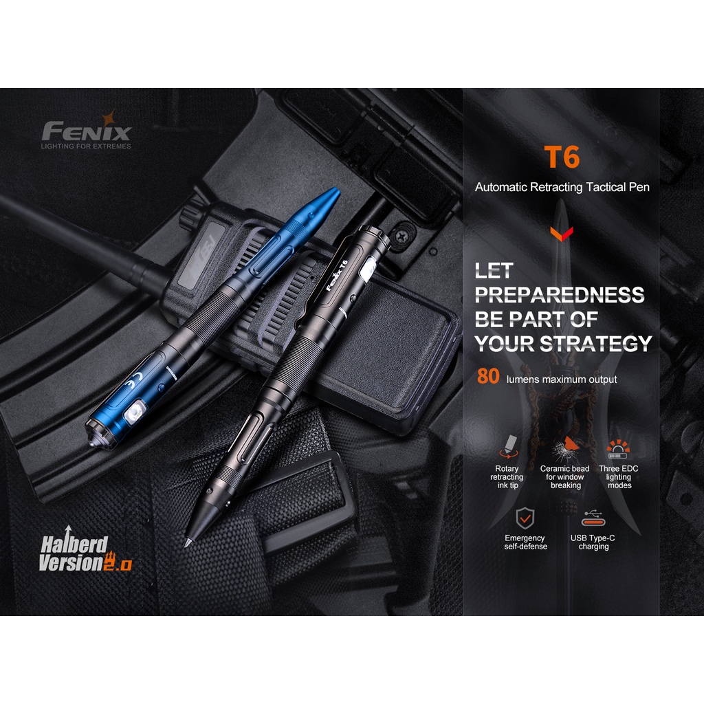 ไฟฉายปากกา Tactical PEN  Fenix T6  และ  Fenix T5