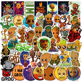 ❉ สติกเกอร์ซูเปอร์ฮีโร่ Groot Series 02 Marvel ❉ สติกเกอร์แฟชั่น กันน้ํา DIY 50 ชิ้น/เซต