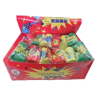 PARTY POPPERS 1ห่อ6อัน สายรุ้งดึง งานสังสรรค์ พลุกระดาษ พลุดึง