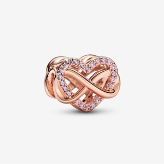 [พร้อมส่ง สินค้าแท้ 💯] Pandora Rose Family Infinity Pink Heart Charm