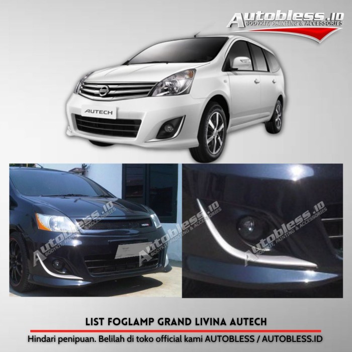 Grand Livina Autech List Foglamp FRP ไม่ใช่โครเมียมดั้งเดิม