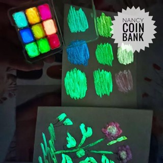 สีน้ำเรืองแสงแพนจิ๋ว สีสะท้อนแสง9สี
