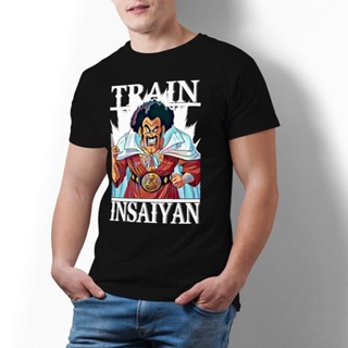 เสื้อยืด Bandai ดราก้อนบอลรถไฟ Insaiyan Hercule นายซาตานเสื้อยืดผู้ชายญี่ปุ่นเสื้อยืดลําลองขนาดใหญ่พิมพ์ใหญ่ 100 ฝ้ายทีเ