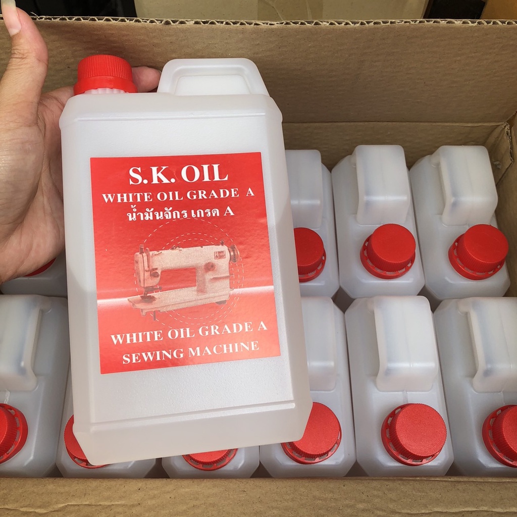 น้ำมันจักร (ขนาด 1 ลิตร) หล่อลื่น ใส่พัดลม ปัตตาเลี่ยน ประตูมีเสียง ขาวใส ไม่มีกลิ่น - รูปที่ 2