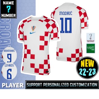 เสื้อกีฬาแขนสั้น ลายทีมชาติฟุตบอล Croatia home 22-23 ไซซ์ S-2XL