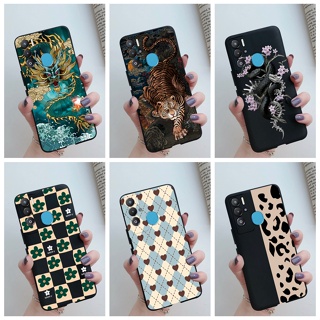 เคสโทรศัพท์มือถือ ซิลิโคนนิ่ม TPU ลายมังกร สีดํา สําหรับ Tecno Pova Neo LE6 LE6H Tecno LE6