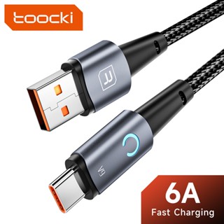 Toocki สายชาร์จ USB Type C 100W PD ชาร์จเร็ว 66W 6A USB-C Type-C