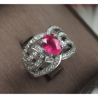 แหวนพลอยทับทิมแท้ (Ruby) แบบหรู(2558)