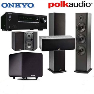 ONKYO/POLK AUDIO  TX-SR393 + T50 + T30 + T15 + PSW-111