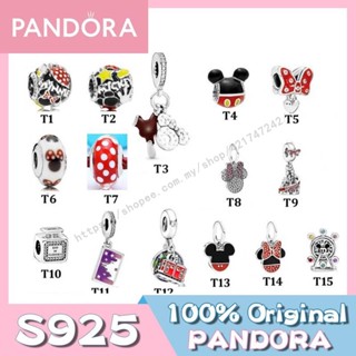 Pandora จี้ลูกปัดเงินสเตอร์ลิง 925 รูปมิกกี้ มินนี่ ปราสาท เครื่องประดับ DIY w1022