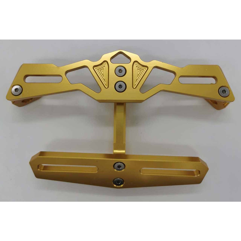 กรอบอลูมิเนียมติดป้ายทะเบียนรถจักรยานยนต์ CNC สีดำ สีแดง สีทอง - รูปที่ 4