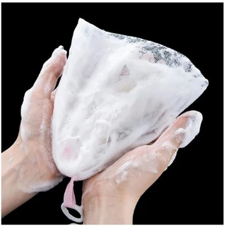 ถุงตาข่ายตีฟองล้างหน้าสบู่ฟอง ถุงโฟม Easy Bubble Mesh Soap Bag ประหยัดสบู่โฟมสุทธิด้วยการออกแบบสายรัด