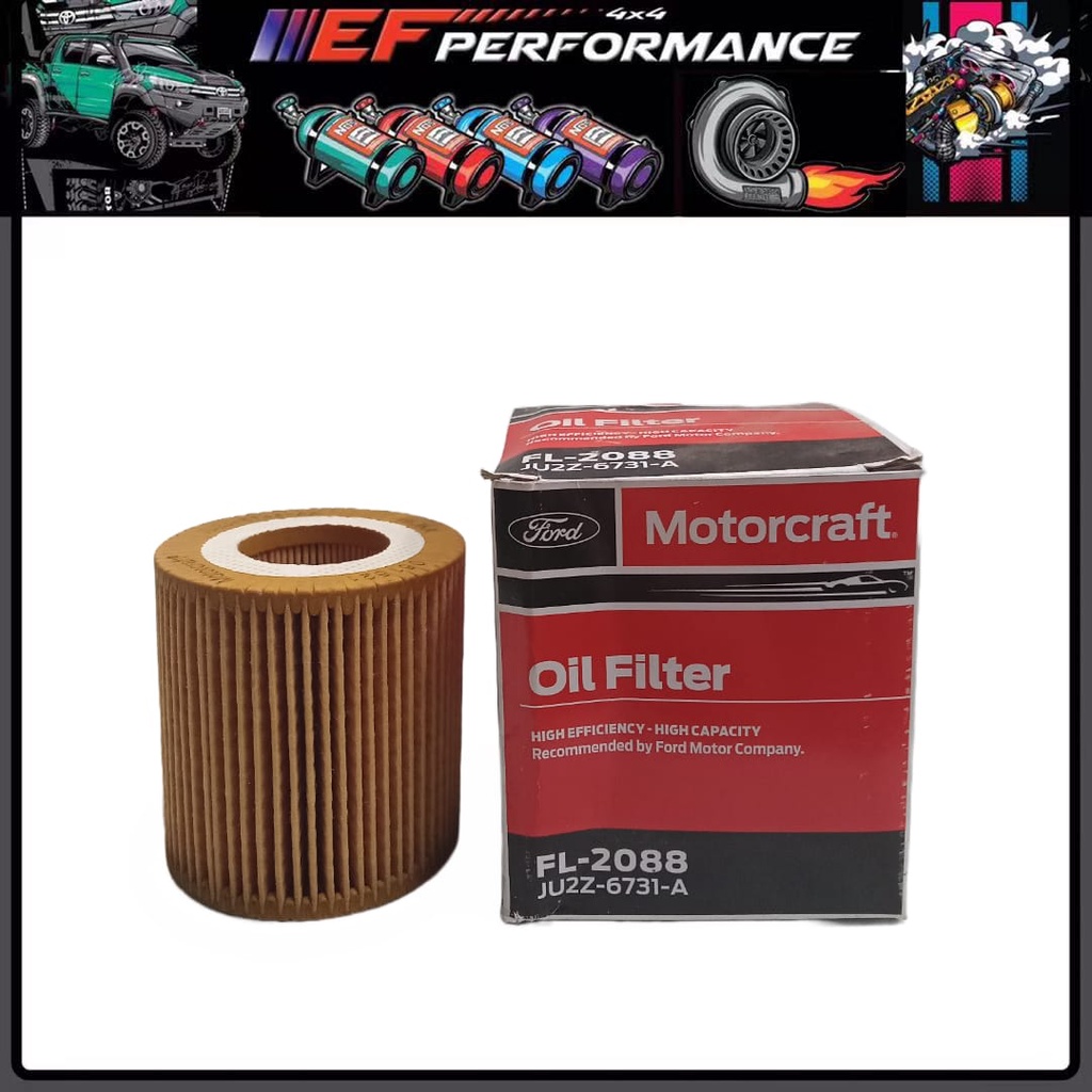 กรองน้ํามันเครื่อง (MOTORCRAFT) FORD RANGER T6/T7 /MAZDA BT50 > FL-2088 / JU2Z-6731-A