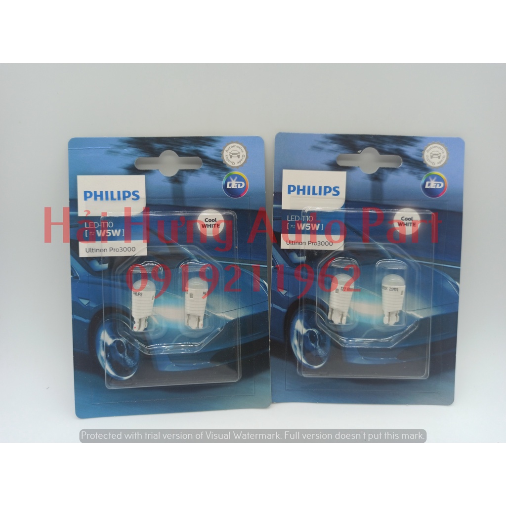 [ Sl:2b] Philips T10 5W 12V หลอดไฟ Led สําหรับรถยนต์และรถจักรยานยนต์