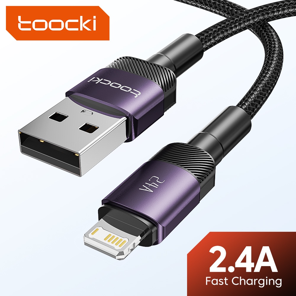 สายชาร์จเร็ว Toocki PD 20W Type C เป็น lOS 2.4A สายชาร์จข้อมูล Type C เป็น Lighting Quick Charge สำหรับโทรศัพท์รุ่น 14 13 12 11 Pro Max XS XR X 8 7 Plus