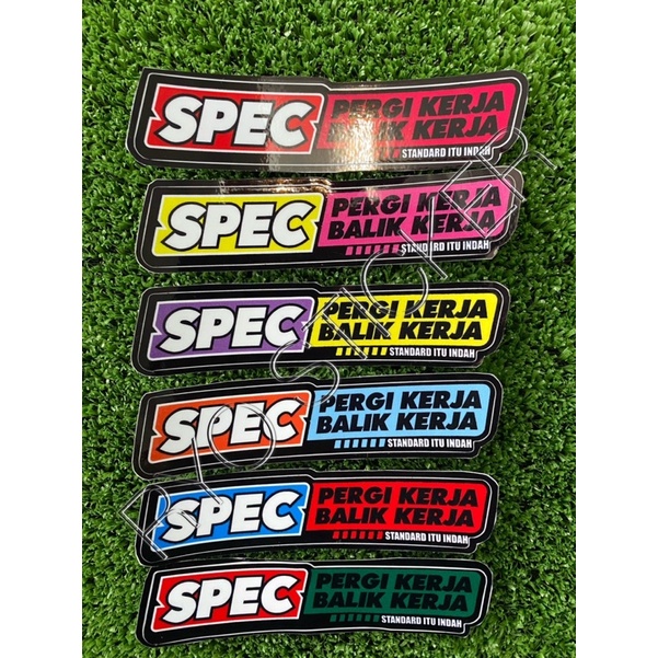 สติ๊กเกอร์ SPEC สําหรับ GOING TO WORK / SURAU PERGI / SCHOOL PERGI / OPIS PERGI / KILANG (REGULAR / 