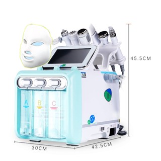 Free shipping Multifunction Skin Care Device 7in1 Anti-Aging Small Bubble H2O2 Care Device Peel Beauty Skin  With Led Ma