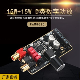 Pam8620 บอร์ดขยายเสียงดิจิทัล คลาส D DIY 15W+15W 12V สเตอริโอ ช่องคู่